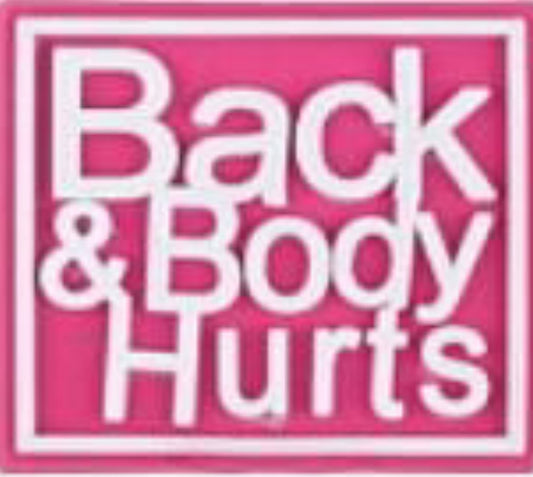 Back & body hurts silicone focal bead