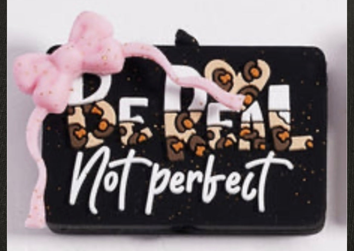 Be Real Not Perfect with Bow Focal Bead