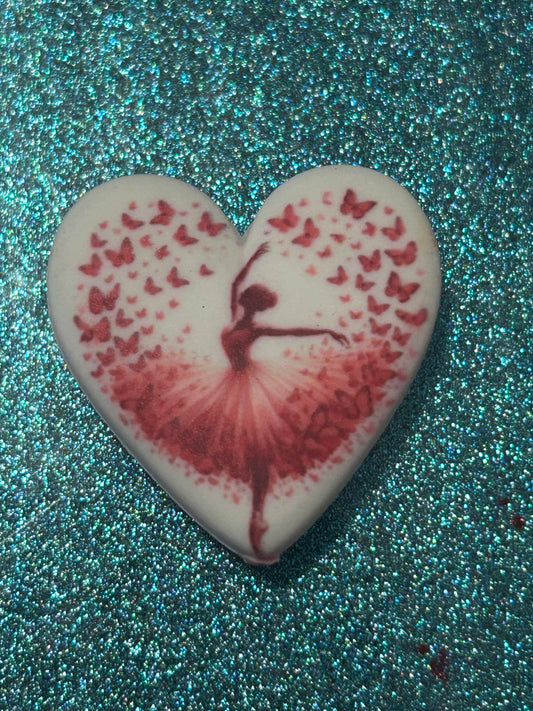 Ballerina Heart Focal Bead