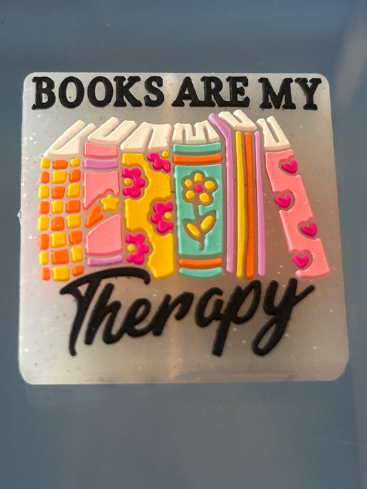 Books are my Therapy -Silicone Focal Bead