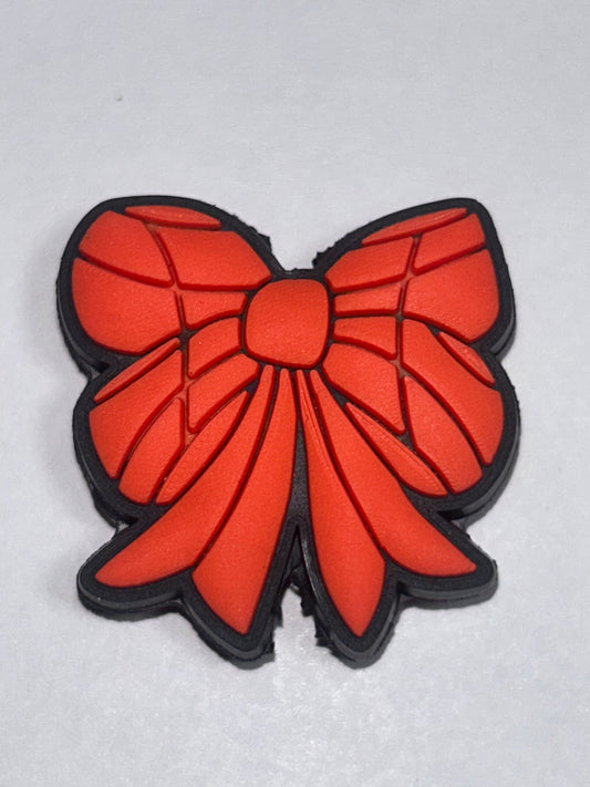Basketball Double Bow -Silicone Focal Bead