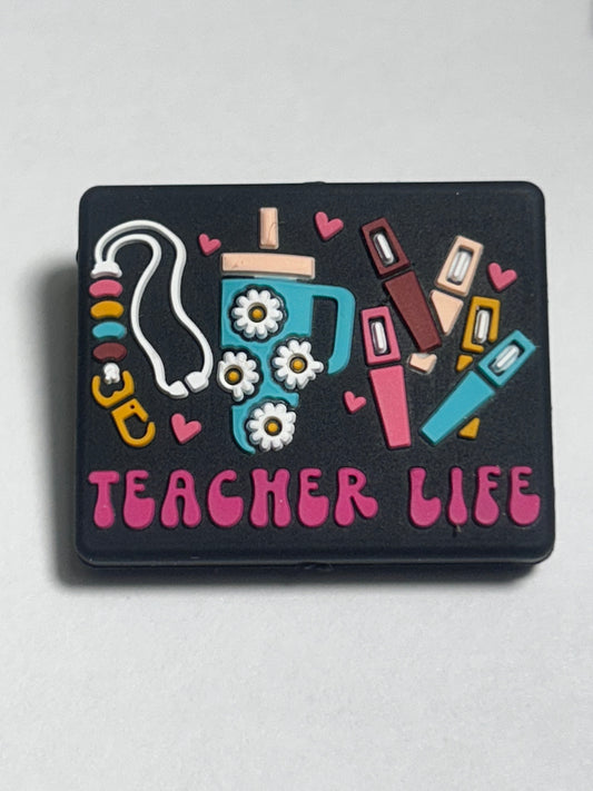 Teacher Life -Silicone Focal Bead