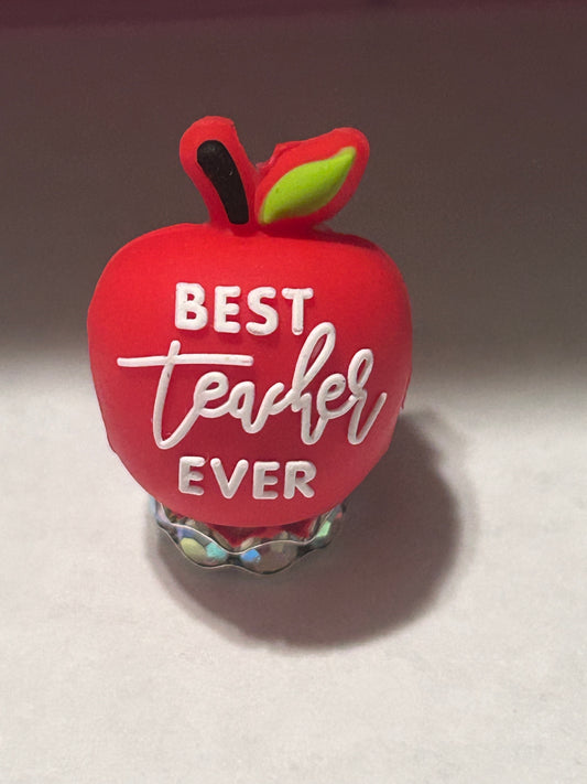 Best Teacher Ever 3D Apple -Focal Bead