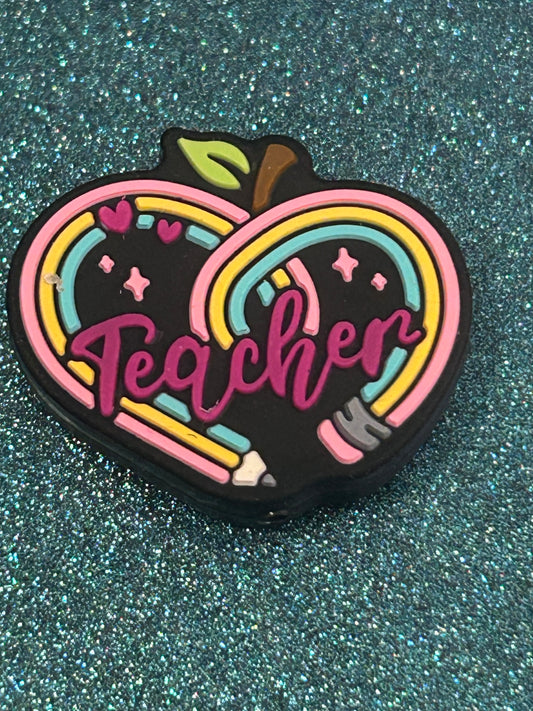 Teacher Apple Pencil -Focal Bead