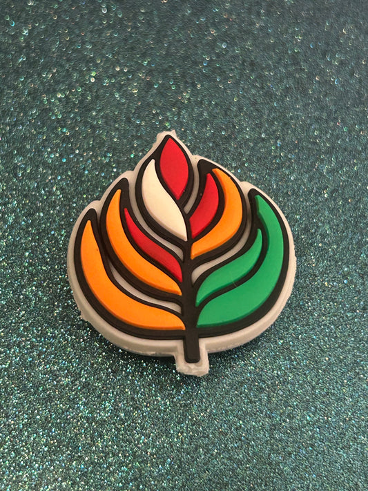Colorful leaf -Focal Bead