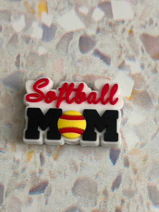 Softball Mom Focal Bead