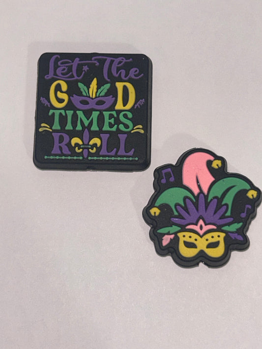 Mardi Gras Focal Beads