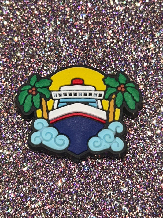 Cruise Ship w/palm trees -Focal Bead
