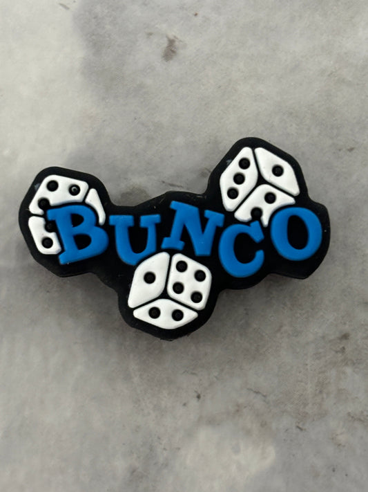 Game - Bunco Blue Silicone Focal - Bead Sister Collab