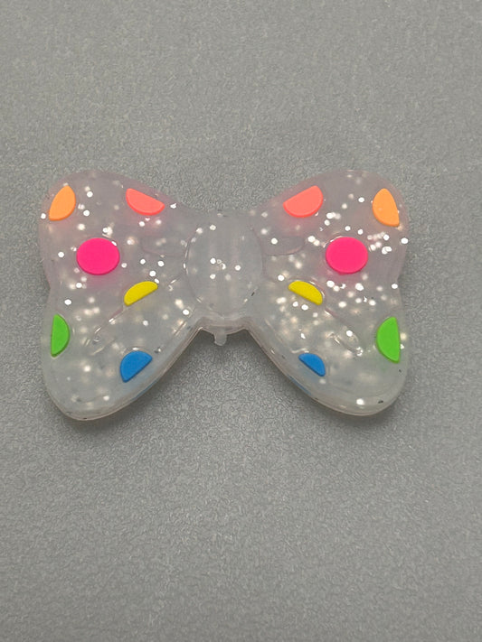 Bow w/fluorescent dots -Focal Bead