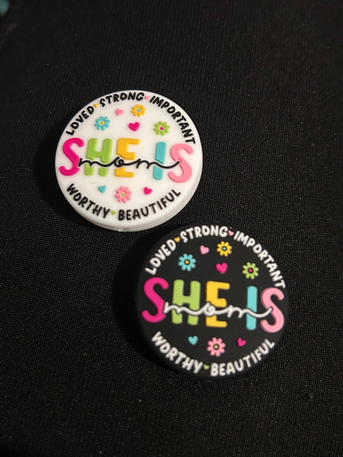 She is Loved, Strong,worthy, beautiful-Focal Bead