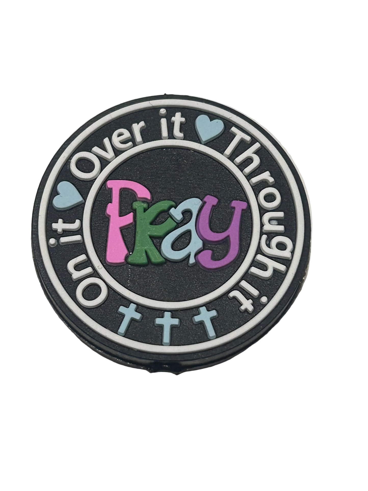 Pray on it, over it, through it -Focal Bead