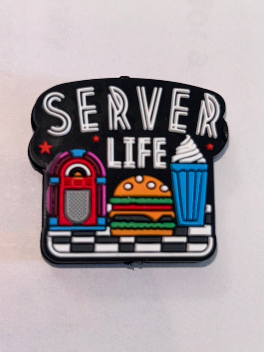 Server Life -Silicone Focal Bead