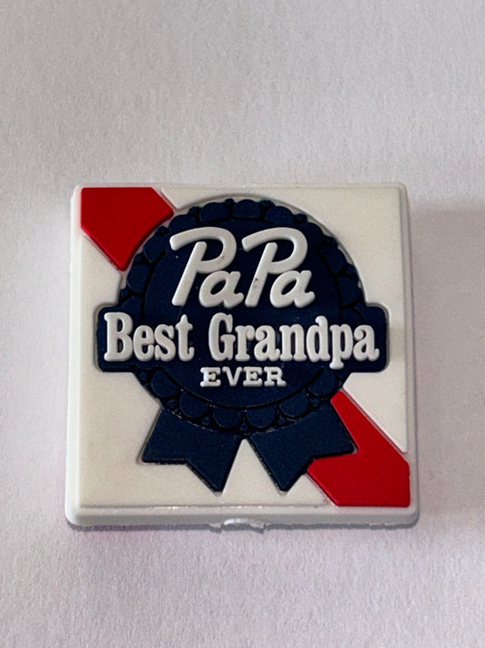 PaPa Best Grandpa Ever Silicone Focal Bead