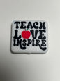 Teach Love Inspire Silicone Focal Bead
