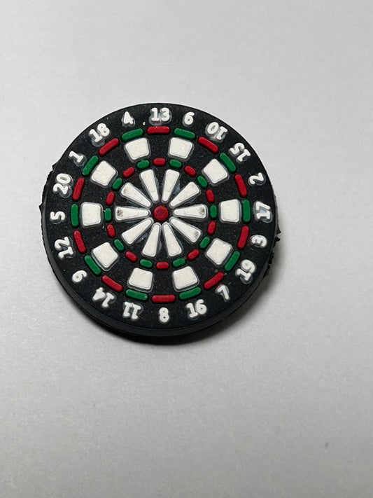 Dart board Silicone Focal Bead