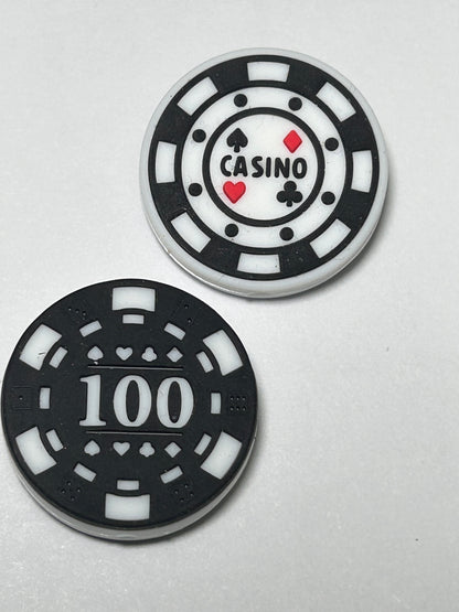 Poker / Casino Chip Silicone Focal Bead