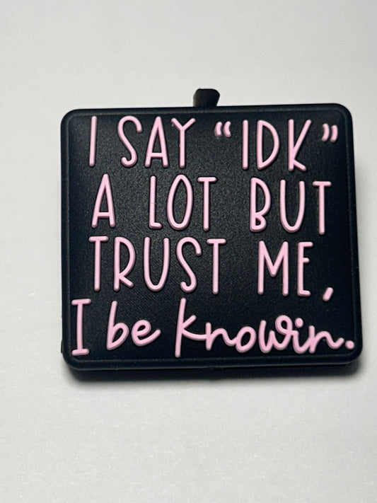 I say “IDK” a lot but trust me I be knowin. Silicone Focal Bead