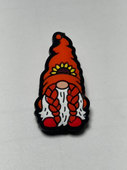 Sunflower Gnome w/Heart or Braid- Silicone Focal Bead