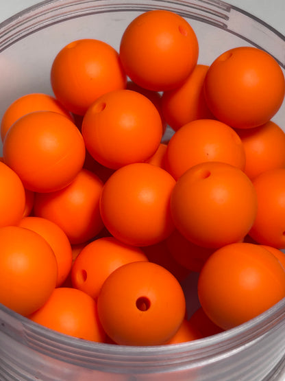 15mm - Single Round Silicone Beads