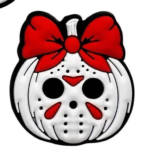 Jason Pumpkin with Bow - Focal Bead