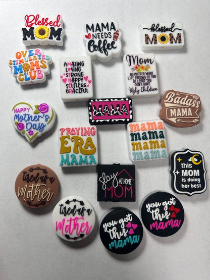 Mom, Mother, Mama Various Focal Beads