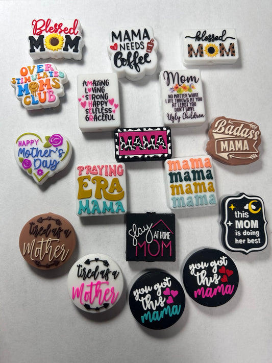 Mom, Mother, Mama Various Focal Beads