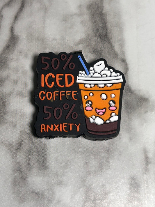 50% Iced Coffee 50% Anxiety Focal Bead
