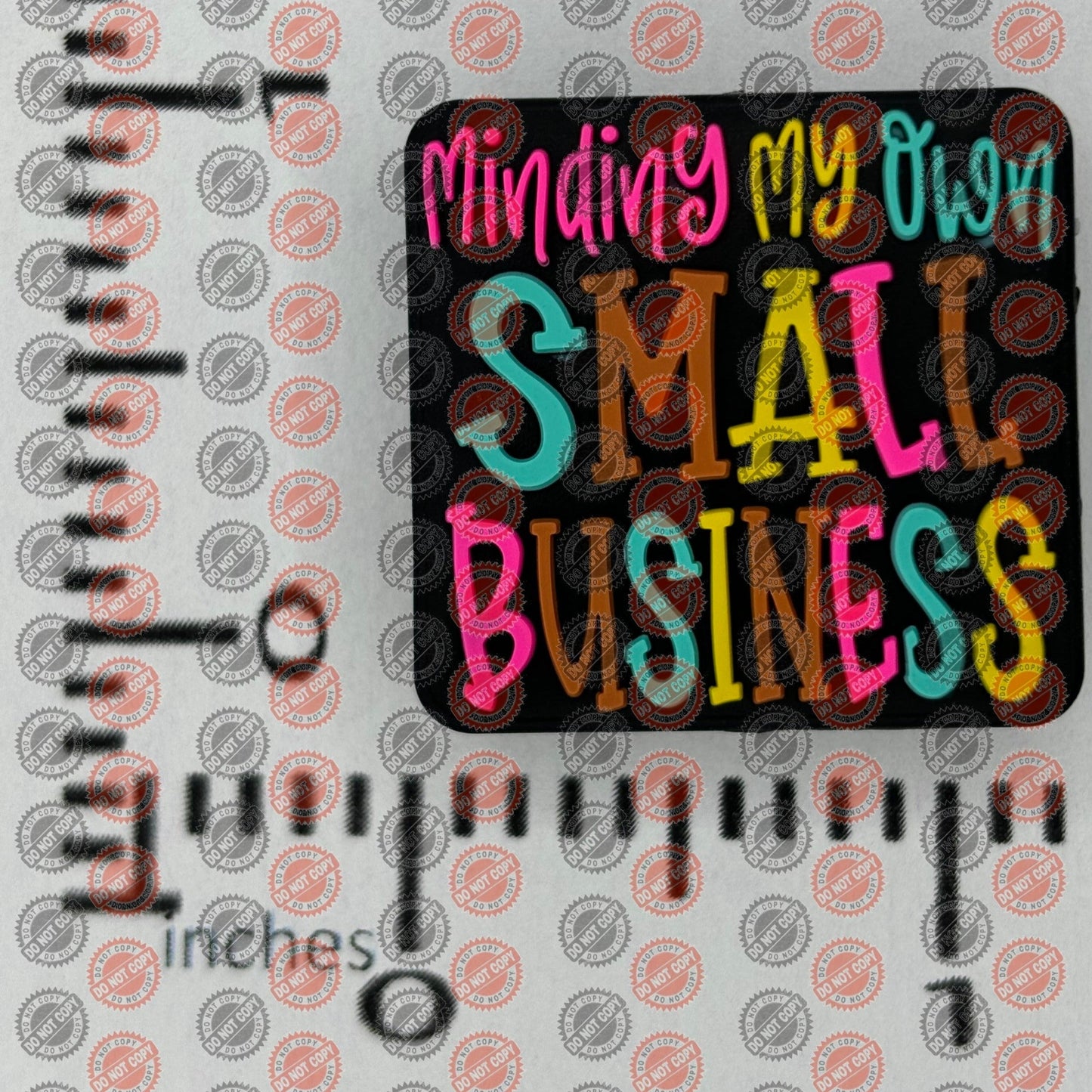 Saying - Minding my Own Small Business Silicone Focal - Bead Sister Exclusive