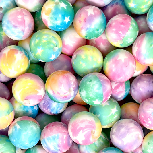 A Sky Full of Stars Printed Silicone Beads