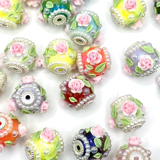 Roses Fall, But The Thorns Remain Fancy Acrylic Beads