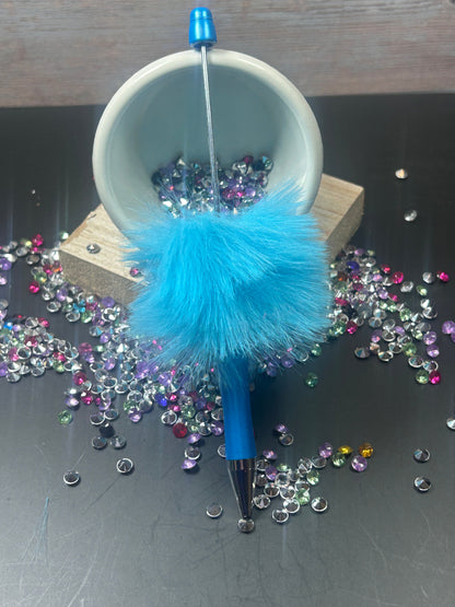 Fuzzy Fluffy Beadable Pens (Different Colors)