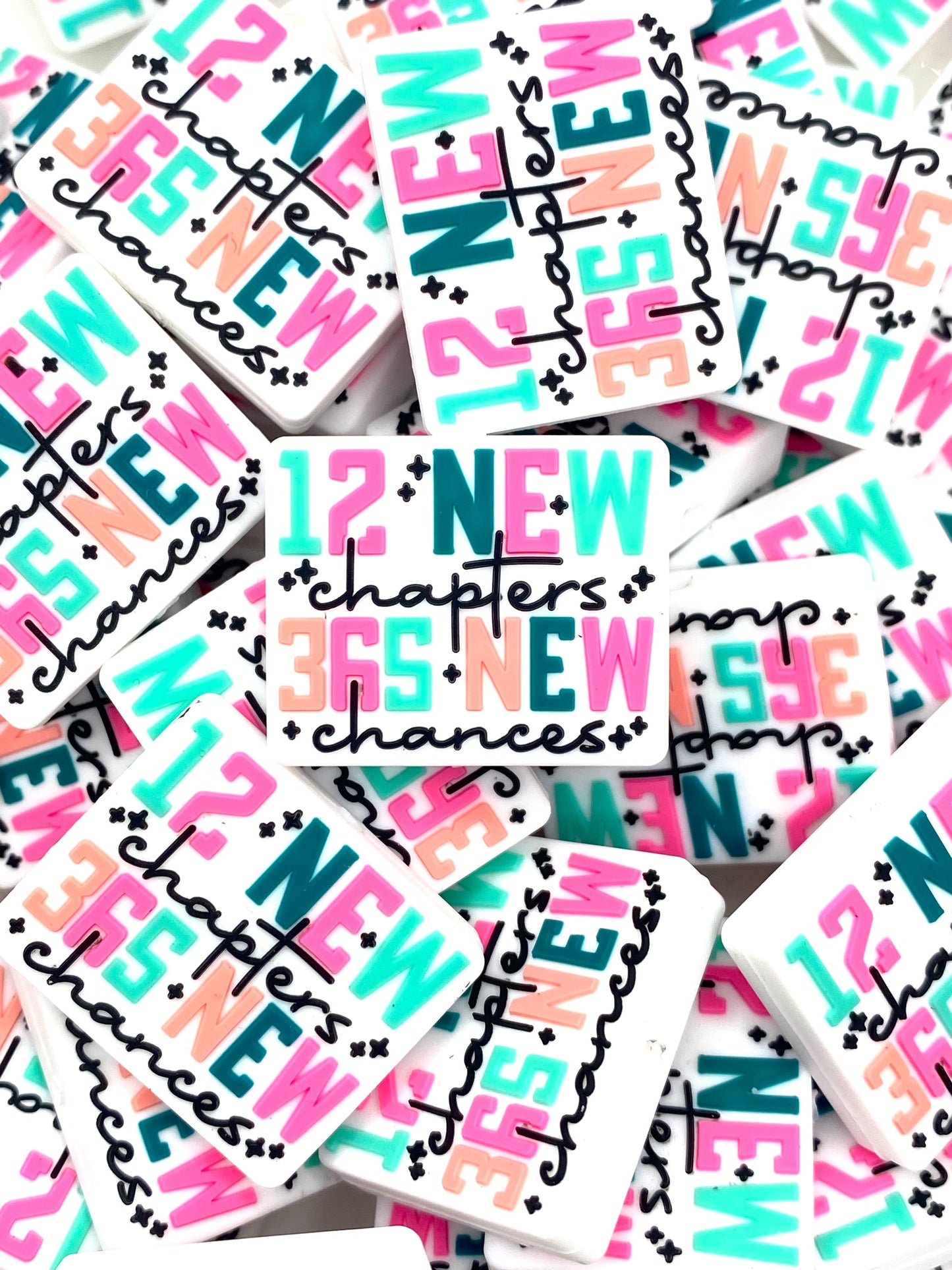 12 New Chapters 365 New Chances Silicone Focal Beads
