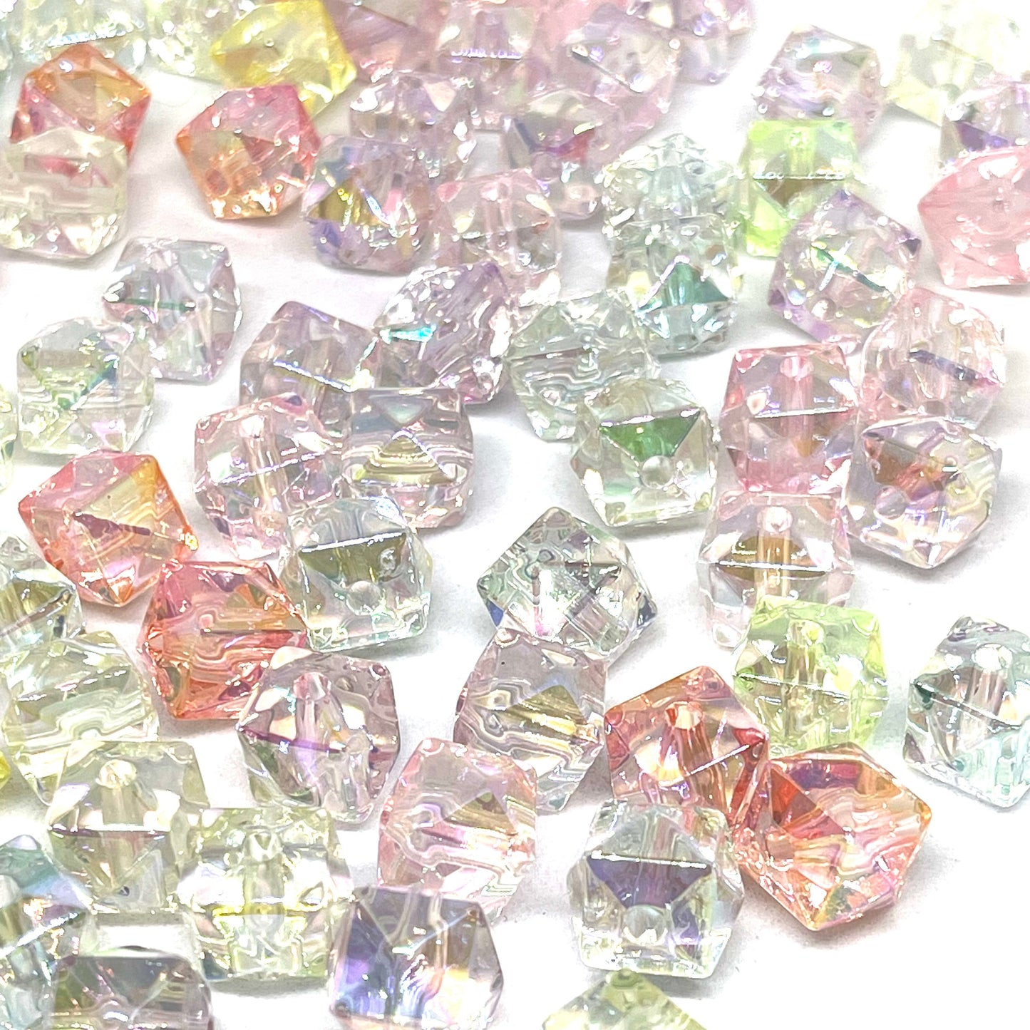 14 mm Hexagon Multiple Color Spacer Beads SP112