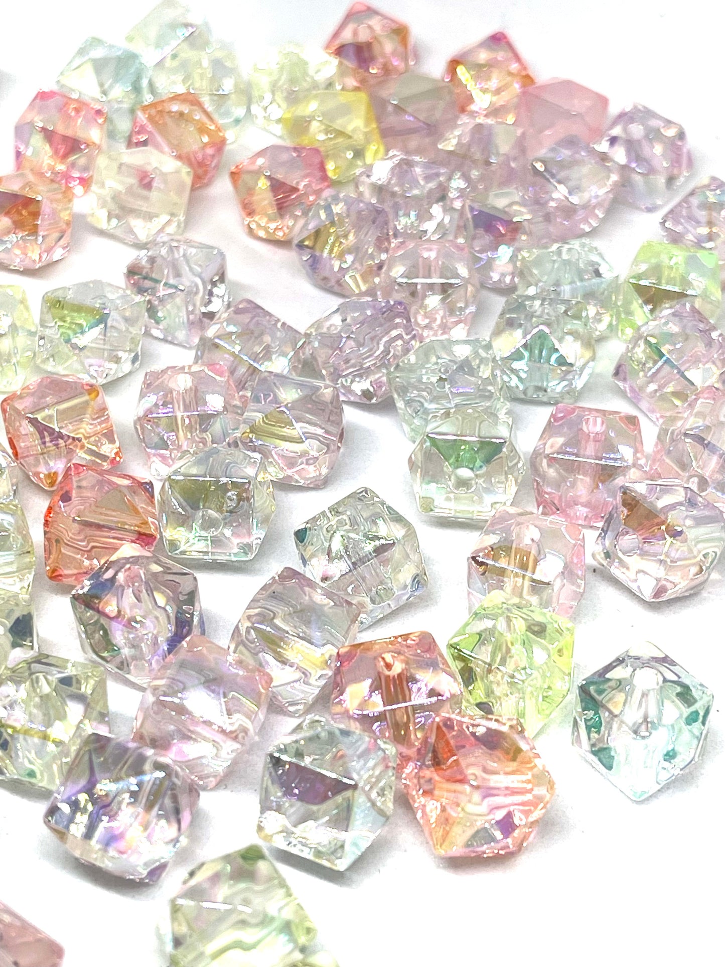 14 mm Hexagon Multiple Color Spacer Beads SP112