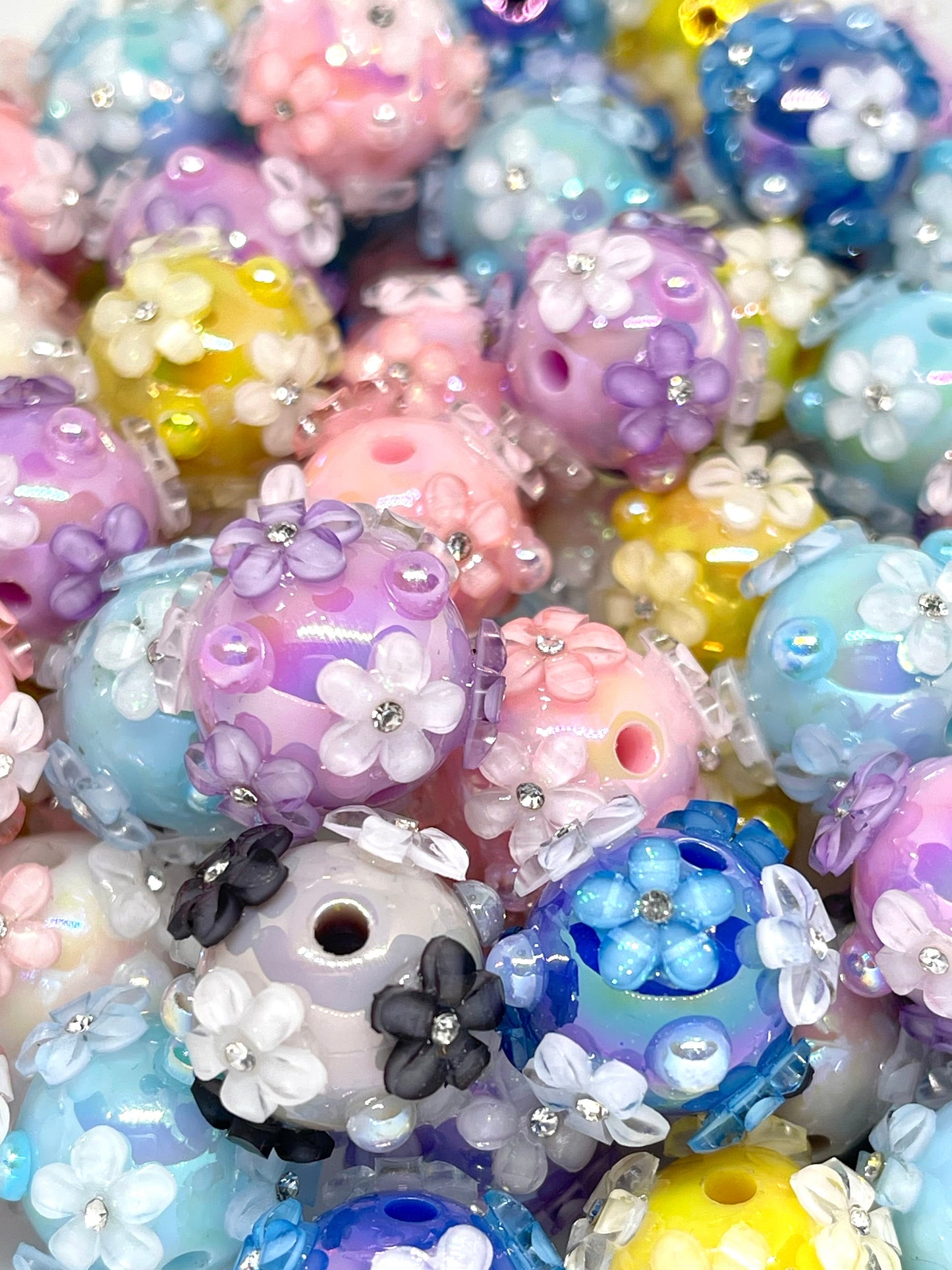 She's A Wild Flower Fancy Beads- 5pcs