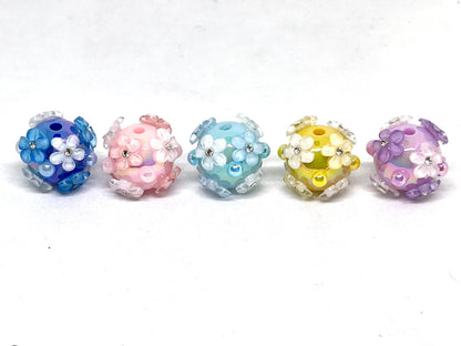 She's A Wild Flower Fancy Beads- 5pcs