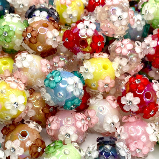 She's A Wild Flower Fancy Beads- 5pcs