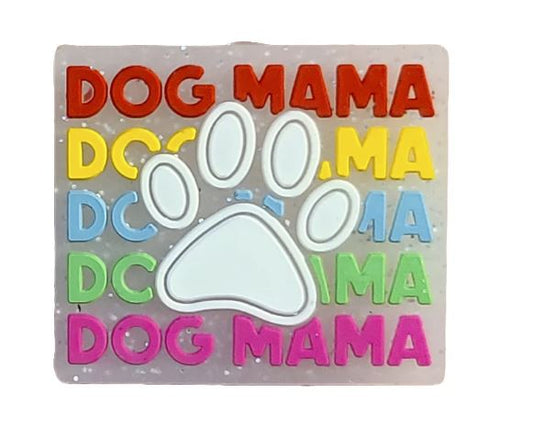 Dog Paw Dog Mama Luminous Silicone Focal Bead