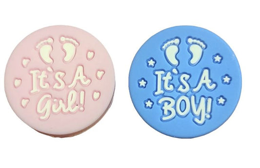 It's A Girl It's A Boy Silicone Focal Bead