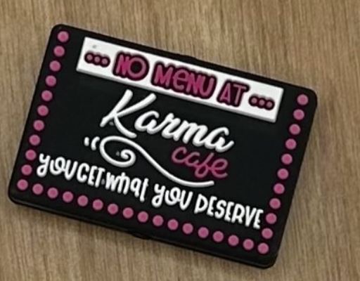 No Menu At Karma Café Silicone Focal Bead