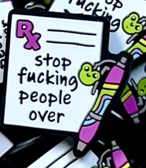 Stop Fucking People Over Silicone Focal Bead