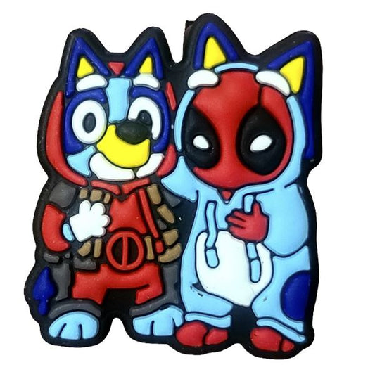 Bluey Deadpool Silicone Focal Bead