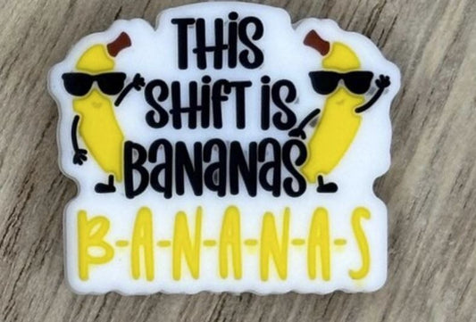 This shift is Bananas Silicone Focal Bead