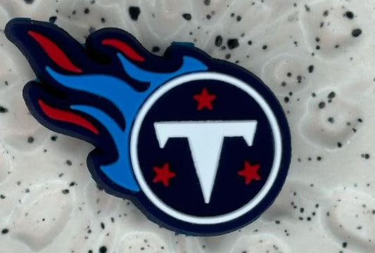 Tennessee Titan Football Symbol Silicone Focal Bead