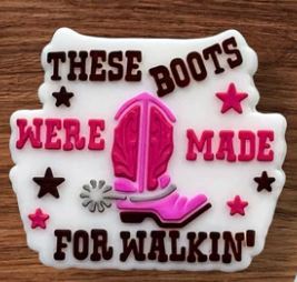 These boot were make for walking -Silicone Focal Bead