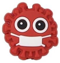 Germs Critter w/mask Silicone Focal Bead
