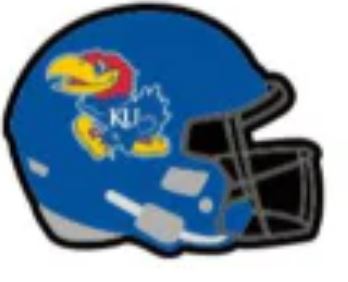 Kansas University KU College Football Helmet Focal Bead