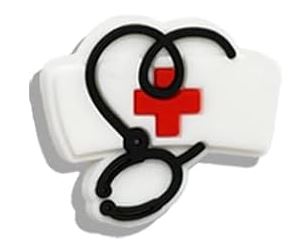 Nurse hat w/Statoscope - Silicone Focal Bead