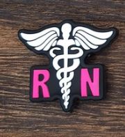 RN Nurse w/medical Symbol Silicone Focal Bead